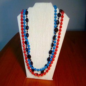 Free with purchase, lot of three costume necklaces